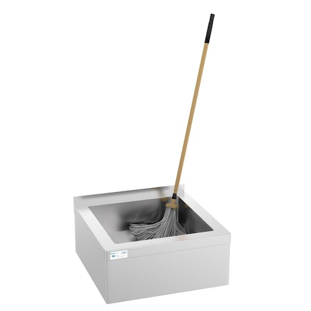 Koolmore Commercial Floor Mop Sink with Deep Basin, 24 in x 24 in x 13 in, 18-Gauge 304 Stainless Steel Frame MPS-2424133